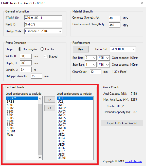 ETABS to Prokon GenCol 4