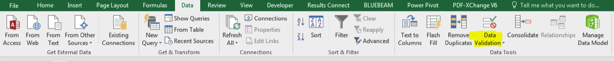 Excel Data Validation Function 2
