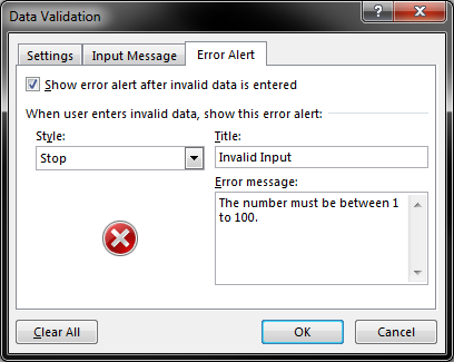 Excel Data Validation Function 4